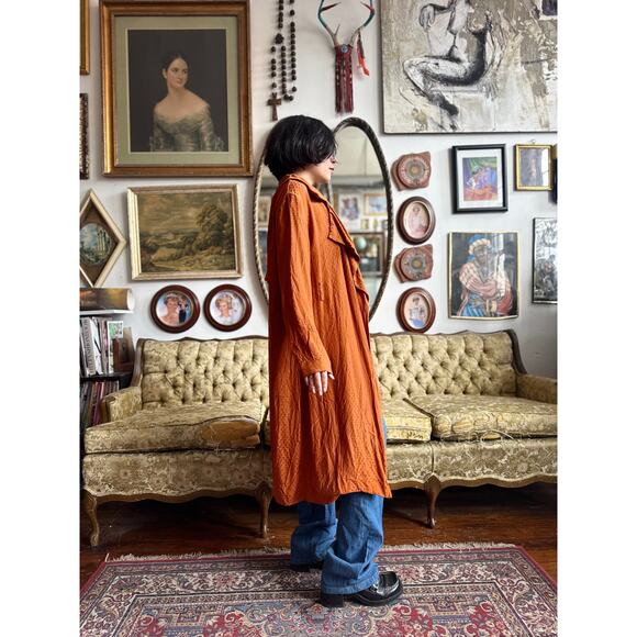 Pumpkin Polka Dot Autumn Duster Size Small by LEITH - Picture 5 of 12